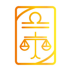 zodiac libra esoteric tarot prediction card gradient style icon
