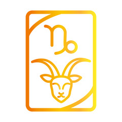 zodiac capricorn esoteric tarot prediction card gradient style icon