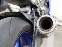 Closeup Of Motorcycle Exhaust System.
