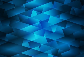 Dark BLUE vector background in polygonal style.