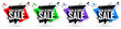 Set Huge Blowout Sale banners, discount tags design template, vector illustration