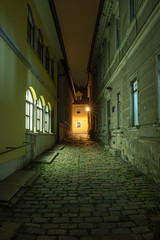  Old narrow street in Kamnik by night