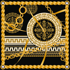 seamless background with gold ornament