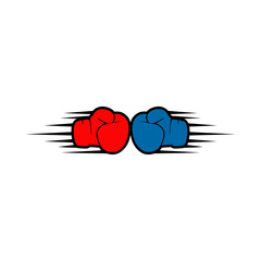 Boxing sport logo design template