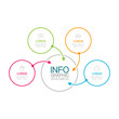 © vecarto - Vector infographic template, circle with 4 steps or options. Data presentation, business concept design for web, brochure, diagram.