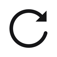 Wall Mural - reload and update vector icon. redo and undo button. web and application arrowhead controller symbol