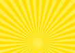 背景素材 集中線 放射線（黄色） B01