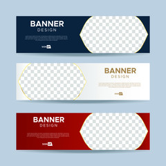 Wall Mural - business banner design web template. collection of horizontal ad banners. vector eps 10