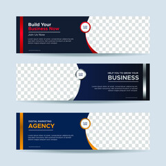 Wall Mural - business banner design web template. collection of horizontal ad banners. vector eps 10