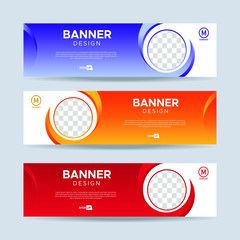 Wall Mural - business banner design web template. collection of horizontal ad banners. vector eps 10