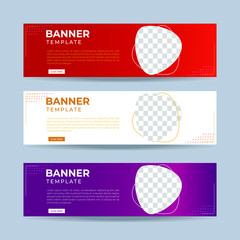 Wall Mural - business banner design web template. collection of horizontal ad banners. vector eps 10