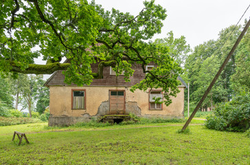 Sticker - stone mansion in estonia europe