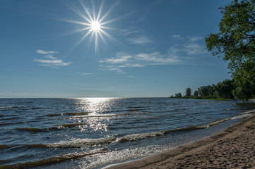 Wall Mural - sunrise at the lake