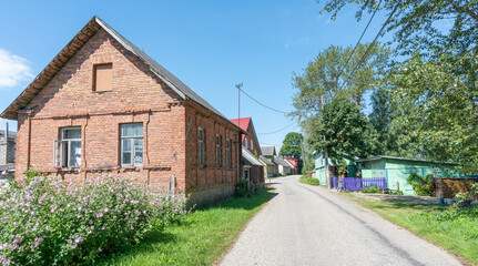 Sticker - old house in estonian village