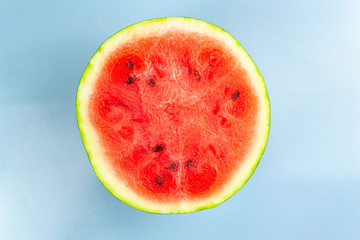 Close-up of fresh slices of red watermelon