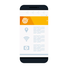 mockup, concept website, development on smartphone vector illustration design