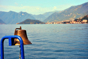 Wall Mural - picture of lake como seen from the ferry