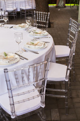 Wall Mural - table setting in a restaurant