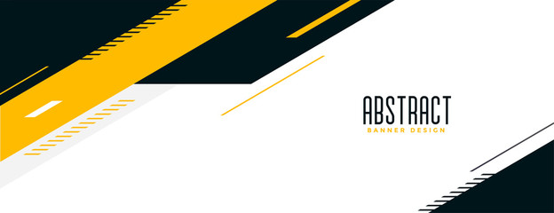 abstract memphis wide geometric banner design