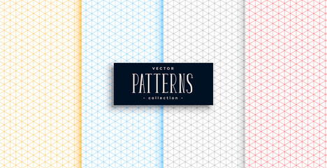 Sticker - four colors small triangle shapes patterns set
