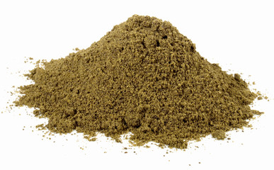 Hemp Seed Powder  on white Background - Isolated