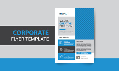 creative solution flyer template design, corporate business flyer design