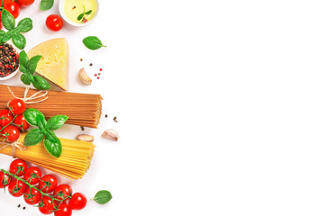 Poster - Food ingredients for italian pasta