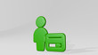 © Ali - SINGLE NEUTRAL ACTIONS CREDIT CARD 3D icon casting shadow - 3D illustration for background and isolated
