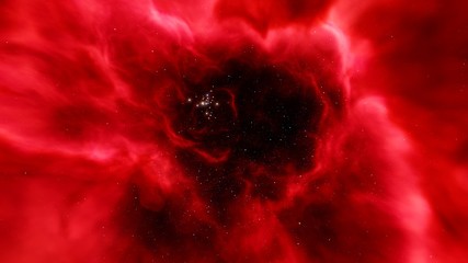 Wall Mural - red nebula, red galaxy background, red space, abstract red background 3d render