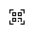 material scan reader recognition qrcode qr code icon which designed simple, uncomplicated and minimal to deliver information clearly. Isolated flat, resizable vector