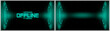 © Buffik - Twitch offline hud screen banner 16:9 for stream. Offline green background with technology platform. Screensaver for offline streamer broadcast. Streaming offline screen background template