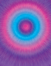 Abstract Pink, Purple And Blue Background. Psychedelic Wallpaper. Vector Illustration Of A Pink, Purple And Blue Tunnel Motion Blurred Backdrop. Tie Dye Background