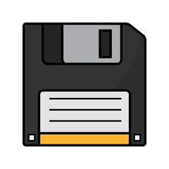 Isolated disket icon