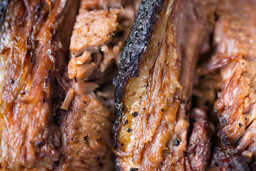 Sticker - american barbecue beef brisket food background