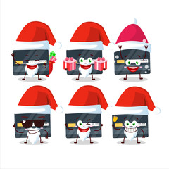 Wall Mural - Santa Claus emoticons with credit card cartoon character