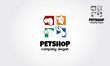 Pet Shop Vector Logo Illustration is a clean and professional logo template suitable for any business or personal identity related to animal lovers, pet shops, veterinary clinics, etc.