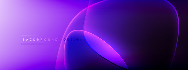 Vector abstract background - liquid bubble shapes on fluid gradient with shadows and light effects. Shiny design template for text