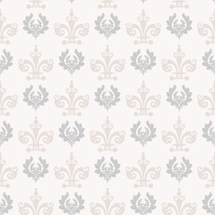  Damask Wallpaper seamless pattern. Floral. Vintage background pattern. Vector graphics.