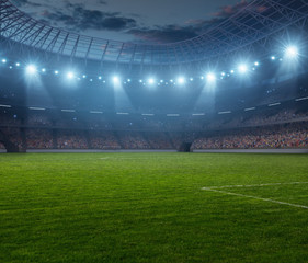 3D rendering of a soccer stadium