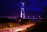 The Humber Bridge,  single-span road suspension bridge over the humber estuary 