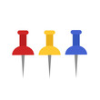 © Ekaterina Chemakina - Color set of push pins vector, isolated on white background