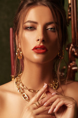 Poster - stylish gold jewelry