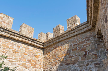 ancient historic Genoese castle or fortress