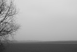 Fototapeta Fototapety na ścianę - Mgła nad polami zimą - pustka