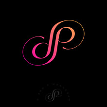 D And P Letters. D, P Monogram Consist Of Interlocking Letters. Luxury Monogram For Jewelry, Clothes, Fashion Salon, Online Store, Lingerie.