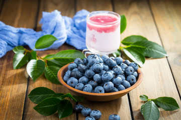 Healthy breakfast on an old background