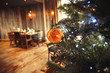 Rustic Restaurant hospitality christmas tree rustic burnt orange scandinavian decorations festive