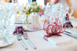 Wedding Red Table Place Settings Venue Hire