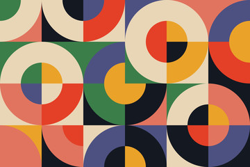 Wall Mural - bauhaus geometry artwork abstract vector design background