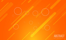Modern Professional Orange Bubble Vector Abstract Technology Business Background With Lines Shadows